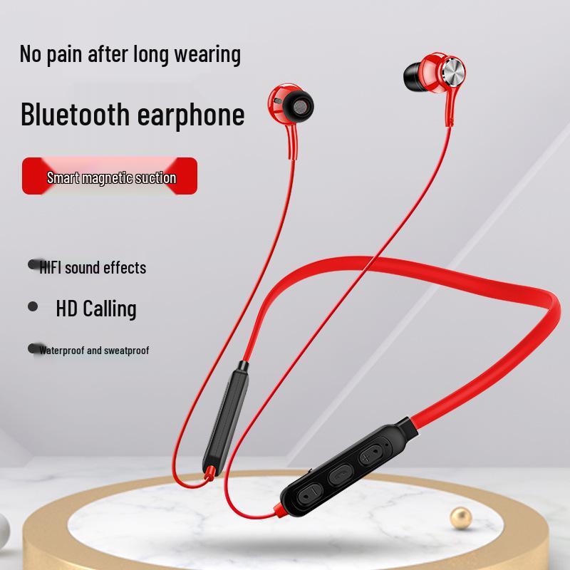 Беспроводные Bluetooth-наушники с двумя вкладышами и шейным ободком с заушинами для Apple и Huawei - Идеально для бега и спорта