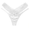 2 Pcs Postpartum Sheer Mesh Underwear for Women Low Waist See Through Thong Breathable Ultra Thin V String Panties