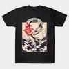 Men Black Print T-shirt Super Large TShirtSea Dragon No-Cut Transfer Paper Print Cotton Tshirt