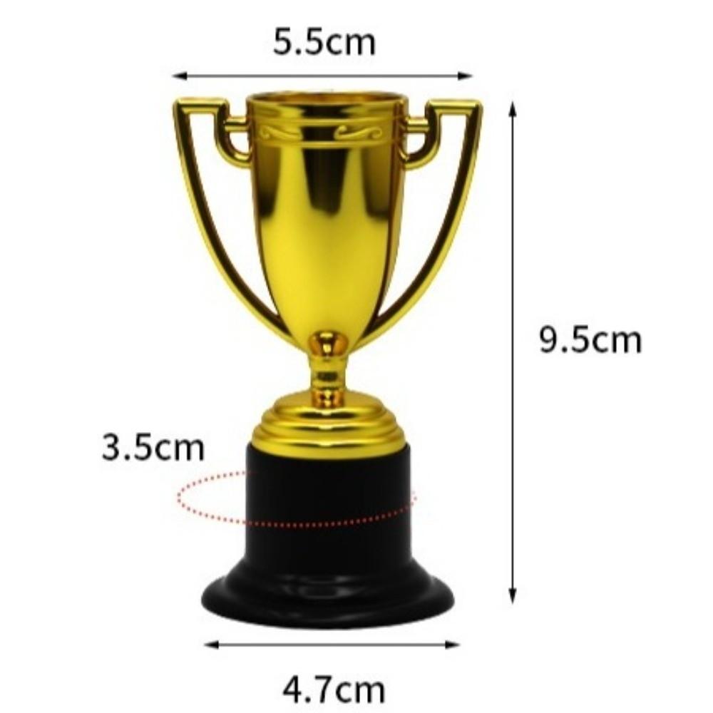 Plastic Material Gold Plated Trophies Small Size Mini Trophy Prize Plastic Trophy Set  For Kids