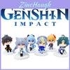 Очаровательный набор ПВХ фигурок Genshin Impact Q-версии из 6 штук для коллекционеров