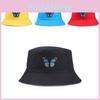 Butterfly Embroidery Pattern Bucket Hat Fisherman Hats Stylish Casual Headwear