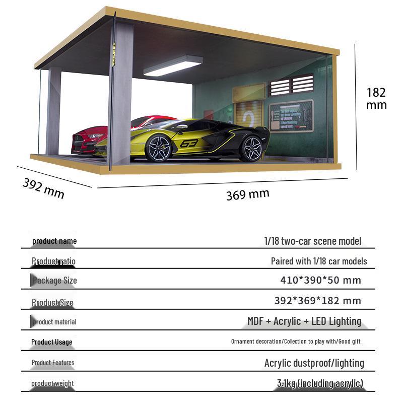 1:Масштаб 18 3D Дисплей парковки и коробка для хранения игрушечных машинок
