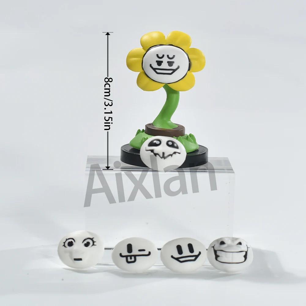 Aixlan UNDERTALE Figure Flowey Sans Q Version PVC Action Figure Amine Birthday Gift Collectible Figurine