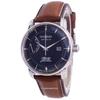 Atlantik Blue Dial Leather Strap Automatic 8462-3 84623 Мужские часы