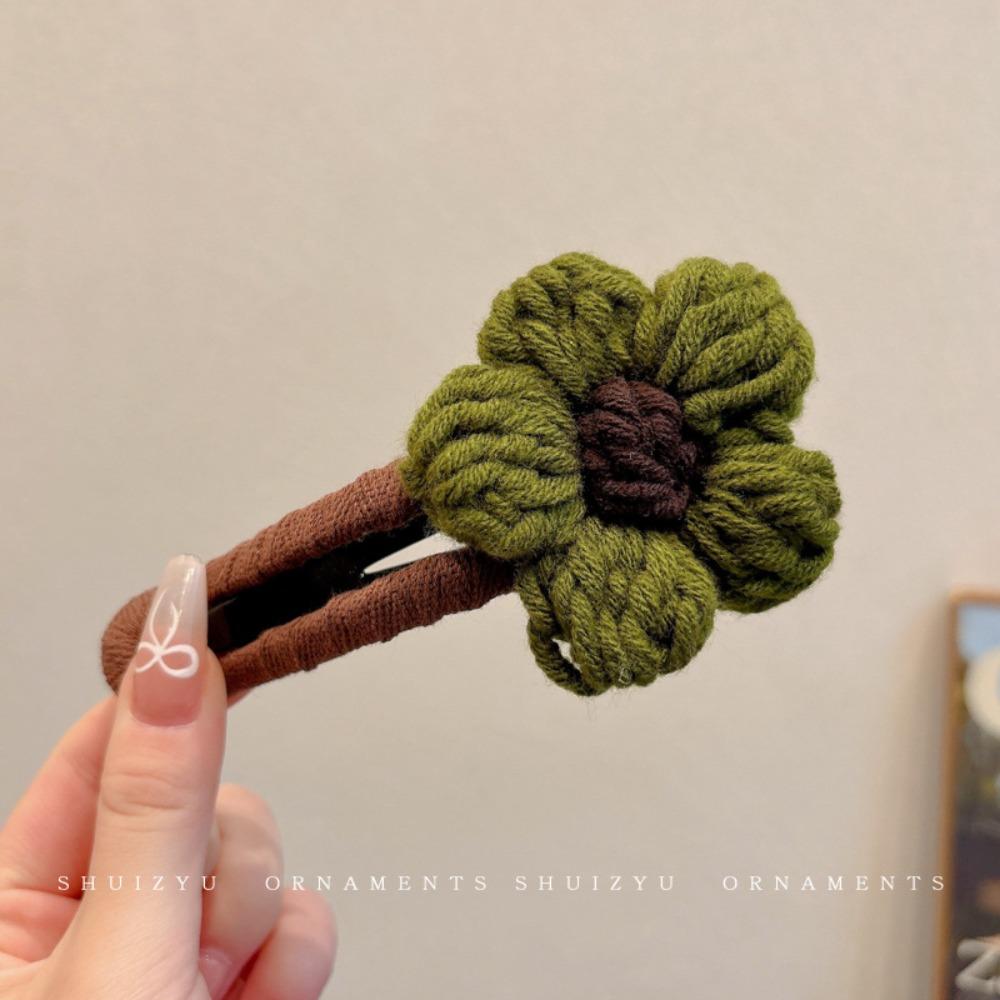 Plush Hair Clips Flower Back Brain Hairpin Gifts Claw Clip
