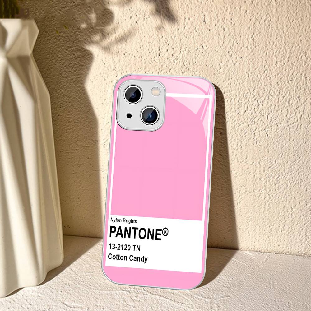Закаленное стекло Pantone Candy Color для iPhone 14 13 12 11 Pro Mini XS MAX 14Plus X XS XR Fundas