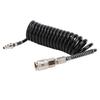 3 Meters Recoil Air Hose Black Reinforced Abrasion Resistant Inflator Extension Tube with Bend Restrictor for Air