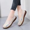 2025 New Women's Shoes Leather Women's Single Shoes Korean Version of Casual Mother Shoes Cover Foot Loafers Flat Bean Shoes