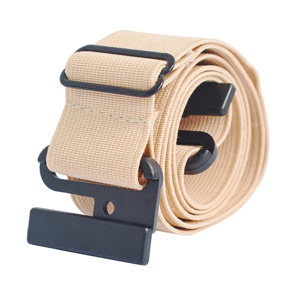  Stretch Belt No Show Flat Buckle Non-Slip Backing
