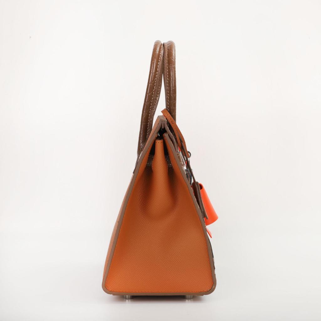 Cowhide Crocodile Contrast Color Platinum Shoulder Handbag - Genuine Leather Women's High-End Messenger Bag