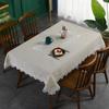 Vintage Linen Tablecloth Absorbent Household Coffee Table Cloth Wear-Resistant Desk Cover Towel High-Grade Fabric Decorative Square Tablecloth