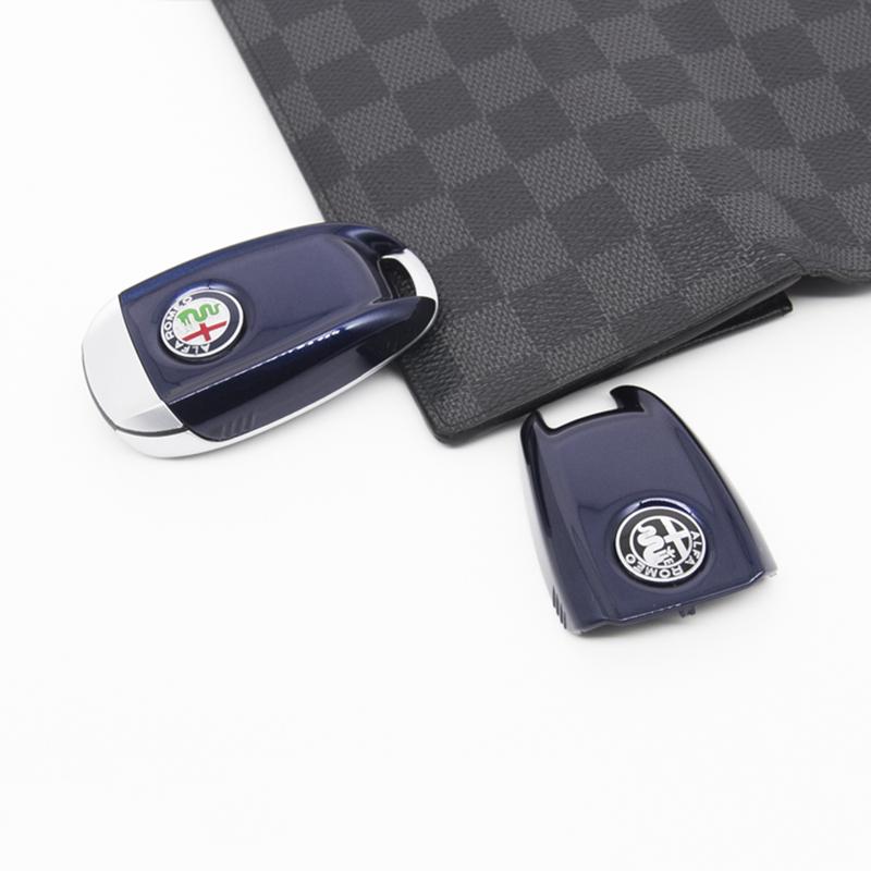 SYENG1 Car Key Cover Replacement Key Case for Alfa Romeo Giulia Stelvio Tonale Carbon Fiber Style