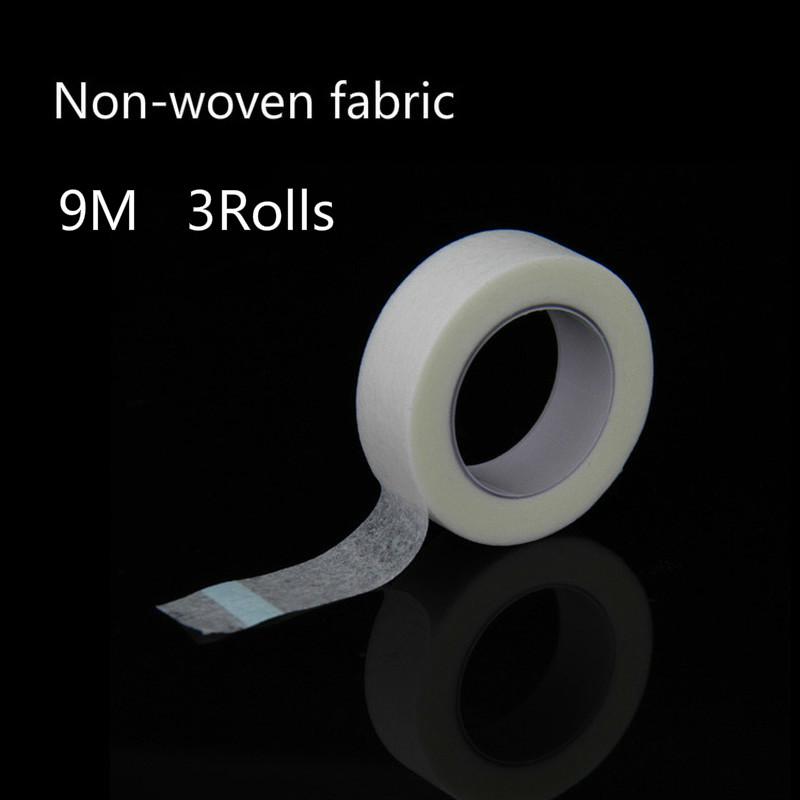 3 рулона ленты для наращивания ресниц, дышащая нетканая ткань, клейкая лента, медицинская бумажная лента для накладных ресниц, инструменты для макияжа