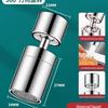 Universal Rotating Faucet Aerator: Kitchen Sink Extender, Anti-Splash, Pressurized Nozzle, Vegetable Salad Basin Attachment