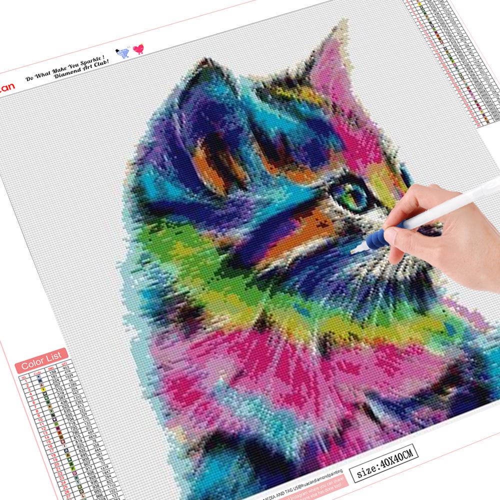 5D Diamond Painting Cat DIY Diamond Painting Animal Diamond Cross Stitch Set Decoration