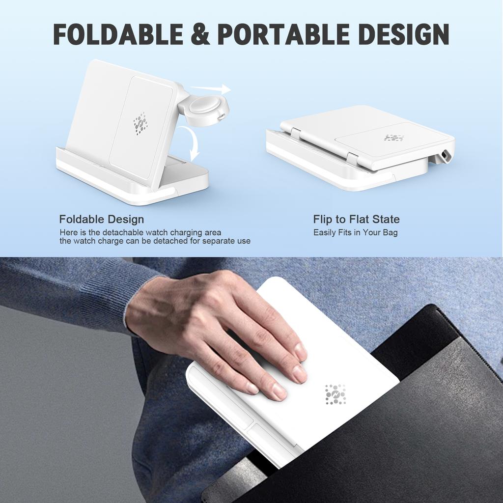 B26 для Samsung Watch беспроводное зарядное устройство складной телефон наушники умные часы 3-в-1 зарядная подставка