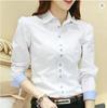 White Blouse Women Polyester Office Career Shirts Tops Korean Fashion Casual Long Sleeve Blouses Women Business Shirt