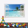 3D Sea View Natural Scenery False Window Wall Attachment Living Room Bedroom Removable Wall Sticker Room Decor