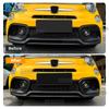 Наклейка из настоящего твердого углеродного волокна для Abarth 595 695 2017 2018 2019 2020 2025 2025 2025 2025 LHD RHD Автомобиль Передняя крышка противотуманной фары 1 пара