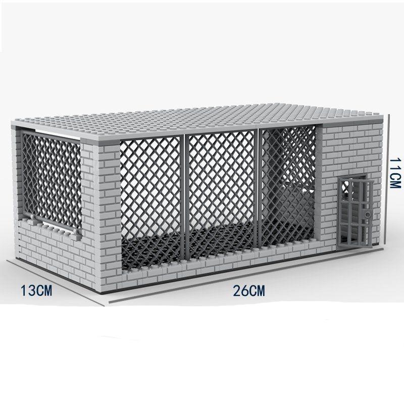 Тюремная камера Маленькая черная комната Дом Заключенный Плохой парень Пазл Сборка Строительные блоки