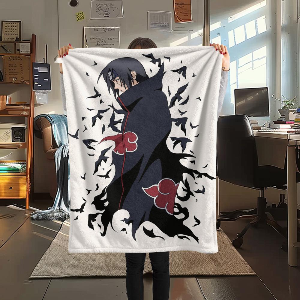 1PC Naruto Patterned Flannel Blanket Suitable For All Seasons For Home Decor Warmth And Comfort Gifts Holiday Present