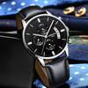 RORIOS Watch Watch Date Quartz Stopwatch Stylish Leather Luminous Analog Chronograph Watch Multifunctional Business Watch Stainless Steel Date Travel