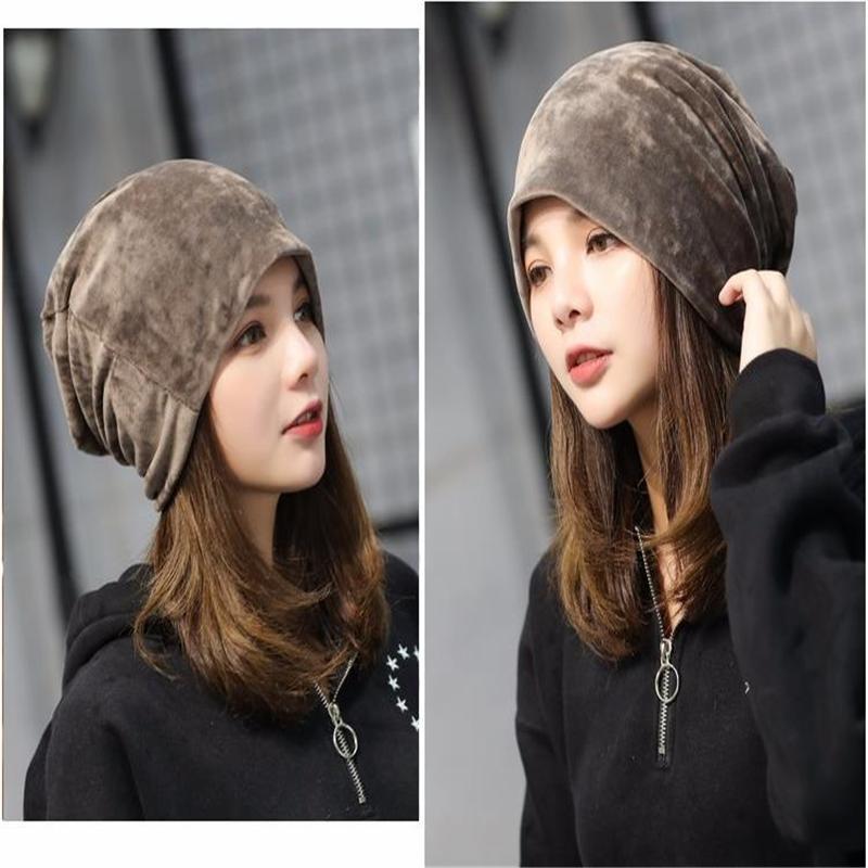 Осенне-зимняя плюшевая шапка-пуловер