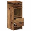 Nightstand with Drawer Rustic Wood Look 25 x 31 x 66 cm