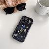 Чехол для мобильного телефона с розой для IPhone15pro Жемчучный галстук-бабочка для Apple 17 Капли клея Полностью закрывающийся Мелкое отверстие 14 Защита от падения