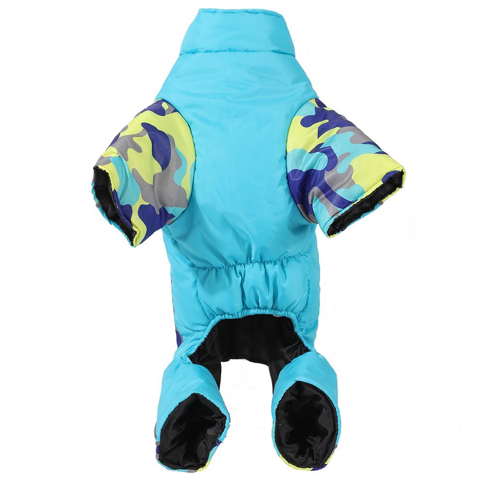 Утепленные комбинезоны для собак, зимняя ветрозащитная теплая куртка для щенков маленьких и средних собак с D-образным кольцом, эластичная, светоотражающая, одежда для чихуахуа и йоркширских собак