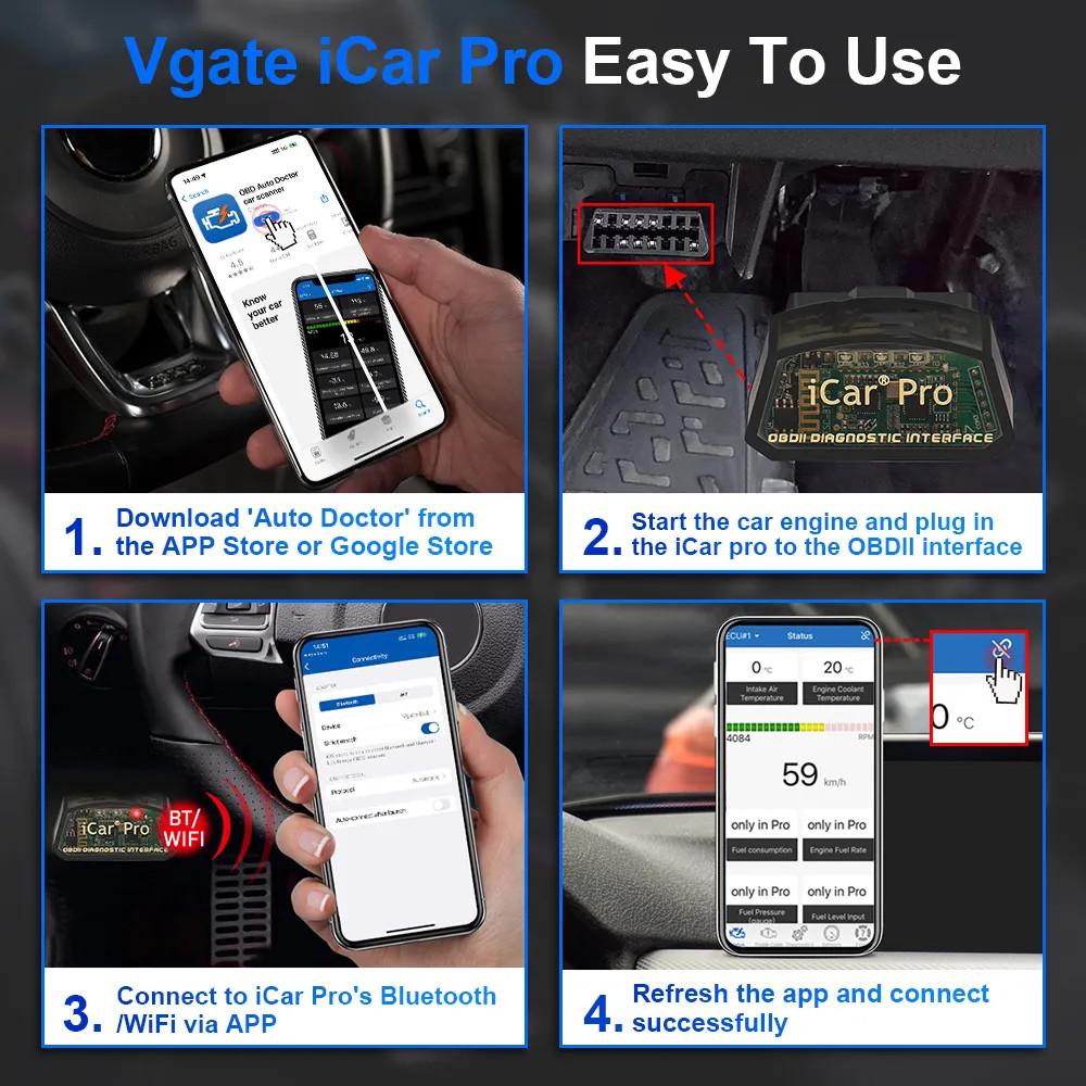 Для IOS/Android iCar Pro ELM327 V2.3 Bluetooth 4,0 WIFI ELM 327 OBD 2 автоматический сканер кодов OBD2 диагностический инструмент автомобиля