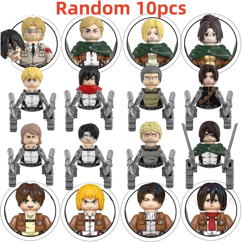 Слепая коробка Строительные блоки Мини-модели Фигурки Атака на Титанов Леви Аккерман Эрен Микаса Гигант Анни Хэллоуин Рождественские подарки Игрушка