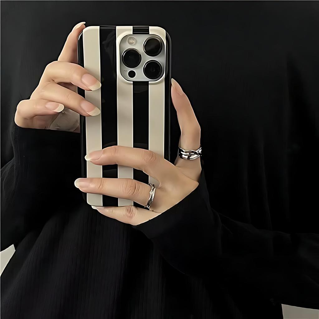 Ретро-полоски Instagram Простота Чехол для телефона для iPhone 17 16 15 14 13 12 11 Air Pro Max X XS 7 8 Plus Глянцевая пленка Жесткий ПК-чехол