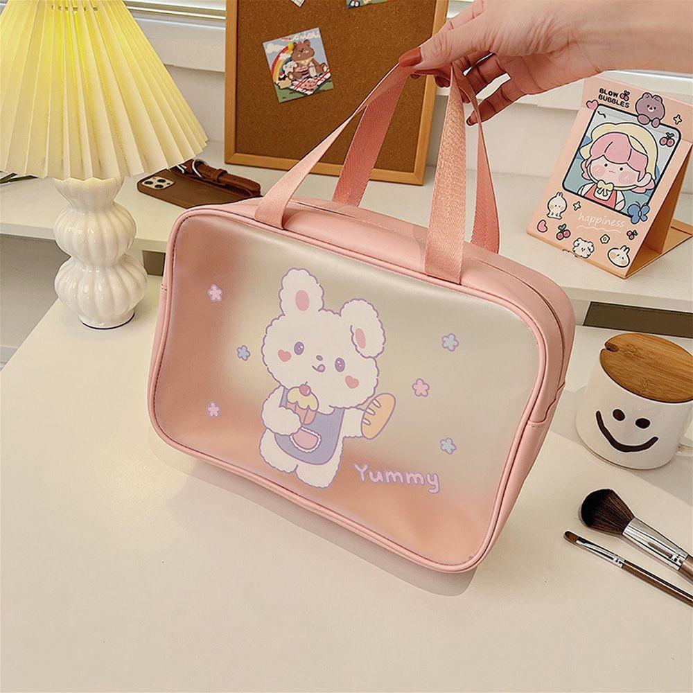 Travel Bear PVC Convenient Transparent Cartoon Makeup Bag Cosmetic Bag Cow Washing Bag Storage Bag
