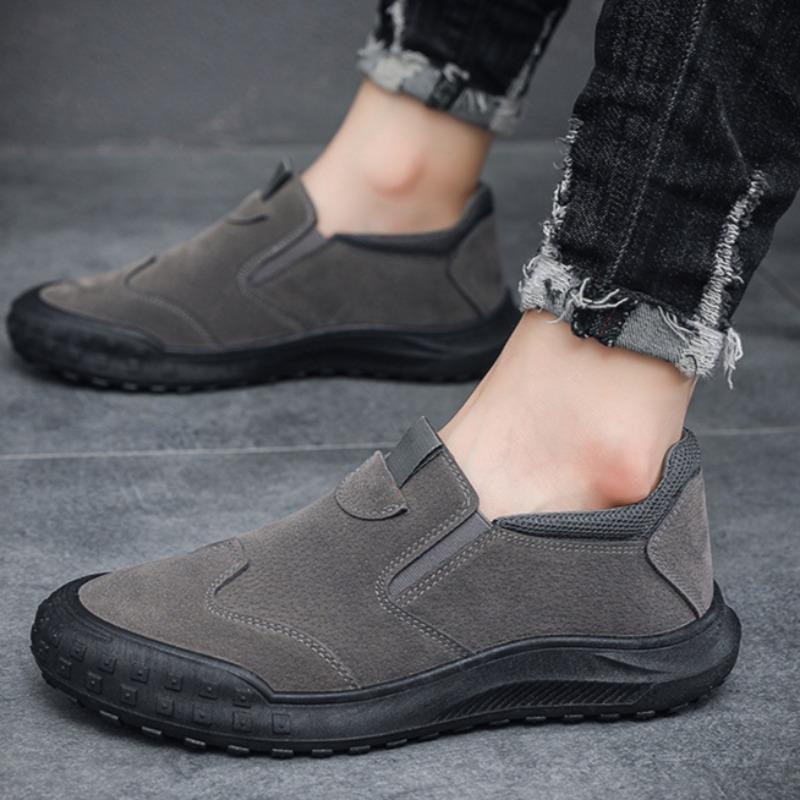 Мужская удобная рабочая защитная обувь для улицы, прочные нескользящие водонепроницаемые износостойкие кроссовки для повседневных прогулок на плоской подошве