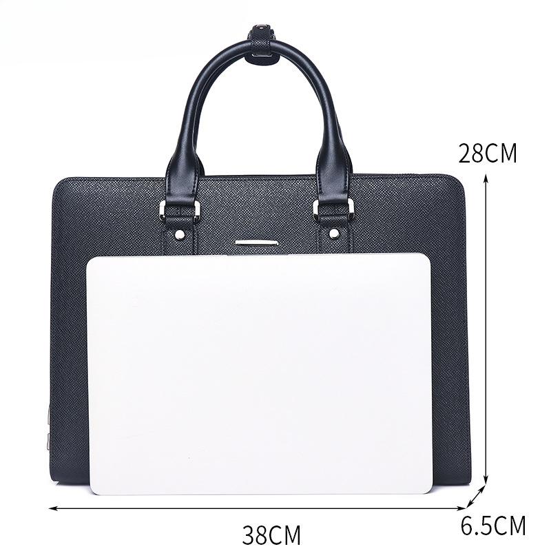 Портфель из натуральной кожи, сумка для компьютера, горизонтальный стиль, высококачественная деловая мужская сумка большой емкости