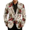 Мужской вельветовый теплый пиджак-кардиган с принтом и карманами, мужской повседневный костюм