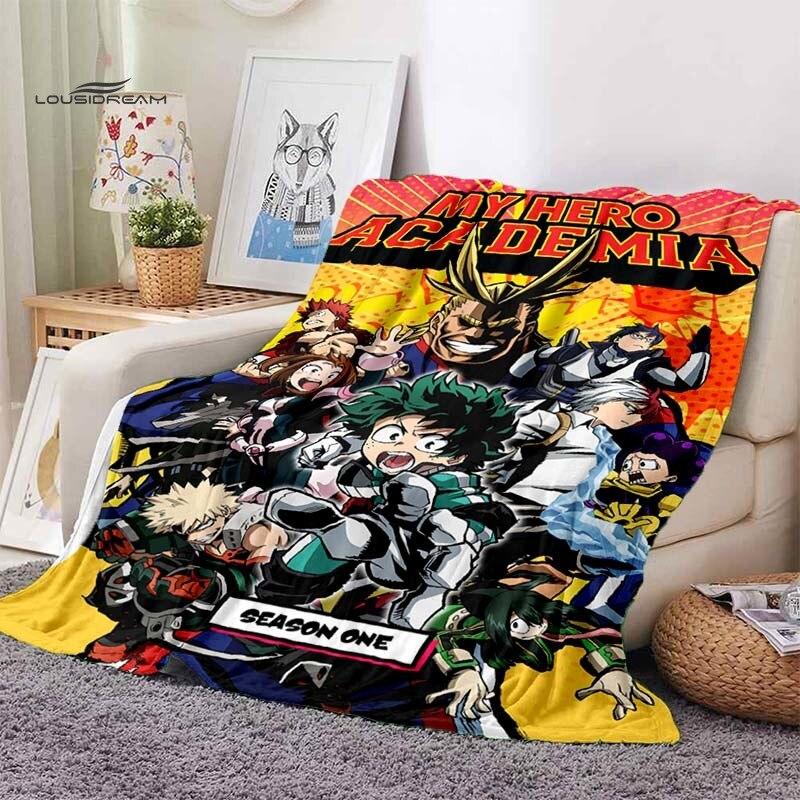 My Hero Academia Movie Design Blankets for Beds Home Travel Adult Flannel Blanket for Couch Bed Living Room Sofa Child Keep Warm