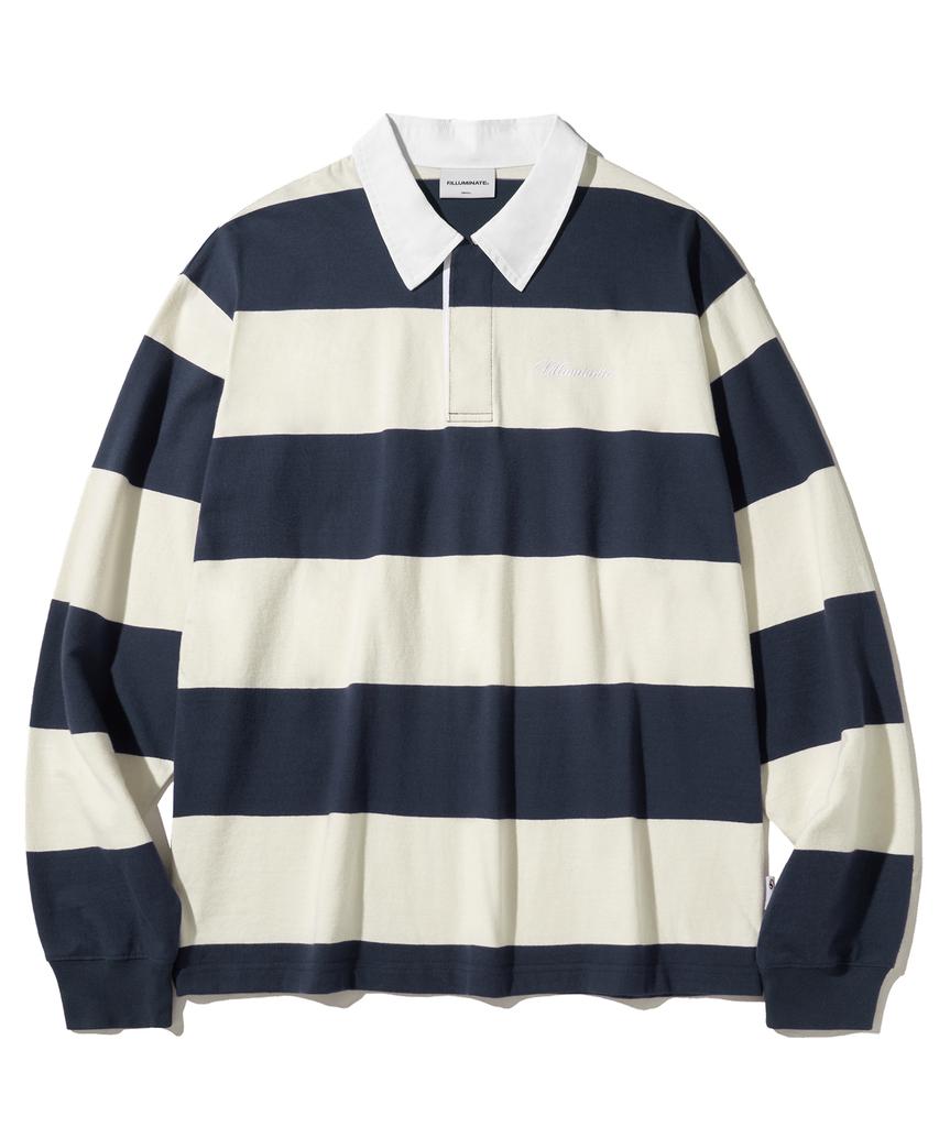 FILLUMINATE Stripe Rugby Long Sleeve - Navy