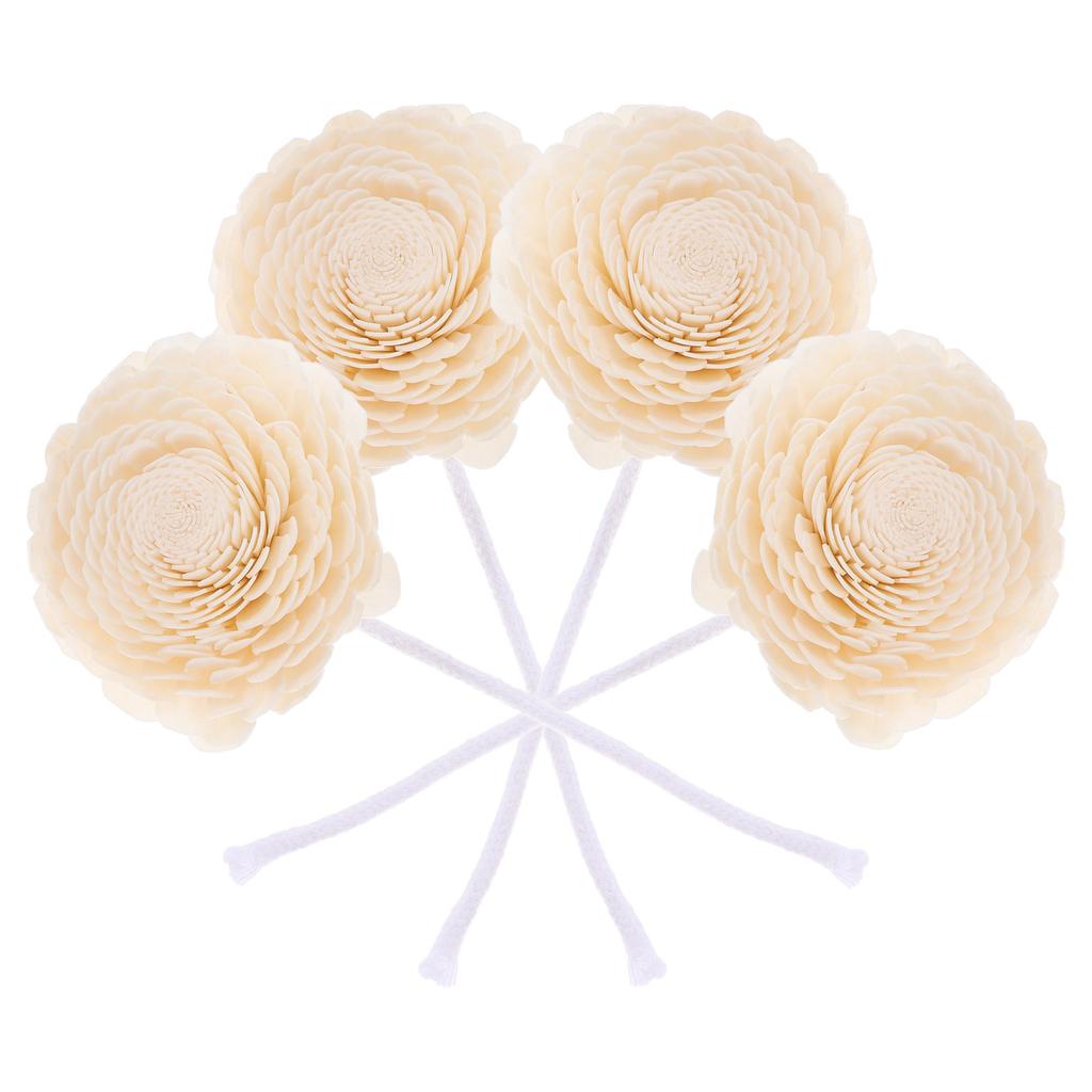 4 шт. хлопковых цветочных украшений, многоцелевой диффузор для сухих цветов, диффузор для эфирных масел, цветок своими руками