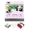 3D Time Piece Calendar 2026 Panda Desk Calendar Decoration with Acrylic Case, Paper Sculpture Non-stick Notes, Paper Carving Art