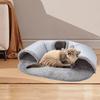 Cat Activity Center Carpet Tunnel Playground, Removable Mat Rug 2 In 1 Bed