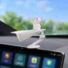 Милый маленький пес самолет автомобиль украшение 360 ° вращающийся белый самолет исцелять креативность инерционные колебания аксессуары для интерьера