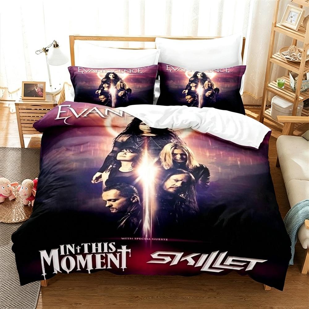 3D Print E-Evanescence Bedding Set Single Twin Full Queen King Size Bed Set Adult Bedroom Duvetcover Sets Kids Girl Boys Gift