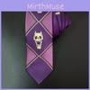 Изысканный косплей Jojo's Bizarre Adventure Killer Queen Кира Ёсикаге Галстук с черепом фиолетовый