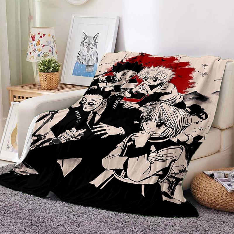 HXH Hunter X Hunter ГОН ФРИКС Киллуа Золдик Мультяшное Аниме Фланелевое Одеяло, Мягкое Плед для Дома Спальни Кровати Дивана Подарок