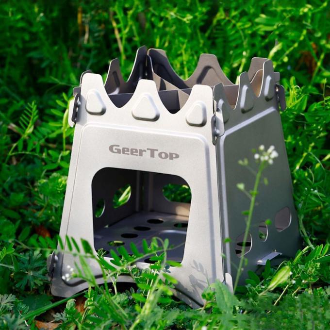 Портативная складная печь из нержавеющей стали для кемпинга и барбекю на открытом воздухе