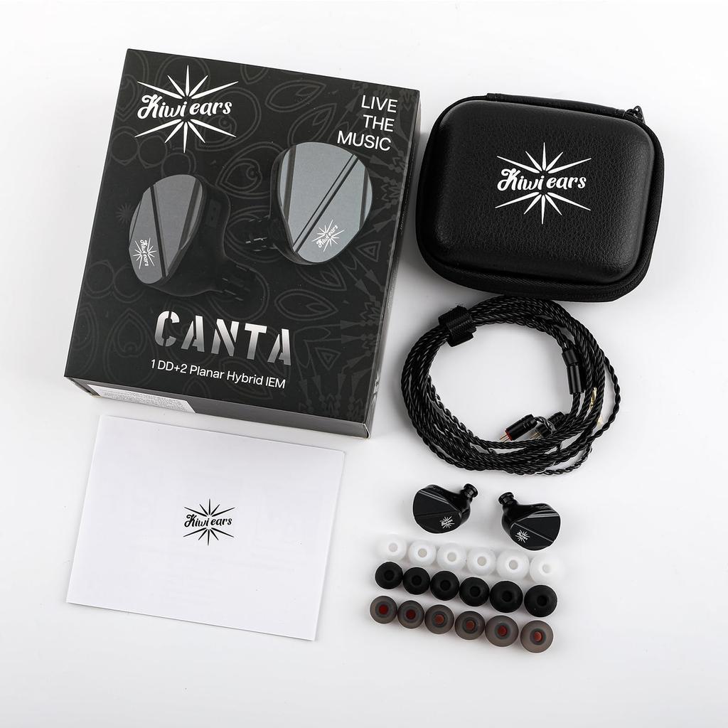 Гибридные наушники Linsoul Kiwi Ears Canta HiFi с одним динамическим драйвером и двумя планарными драйверами Профессиональное воспроизведение звука Специальный съемный кабель, который