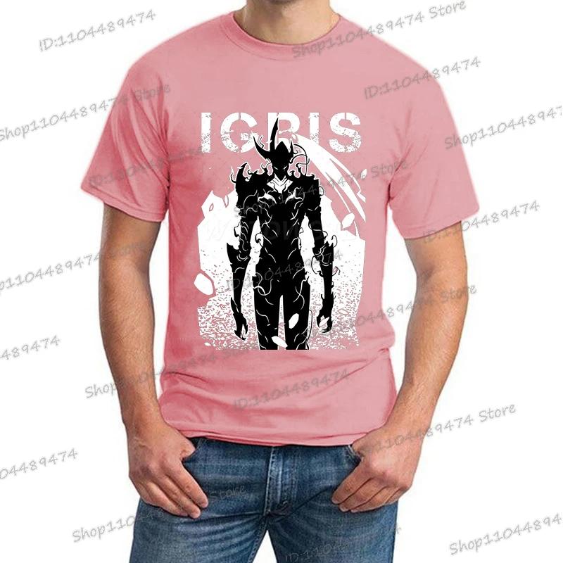 Новая летняя мужская футболка с аниме Solo Leveling, топы, с коротким рукавом, мужская футболка, модная уличная, унисекс, футболки Solo Leveling, одежда